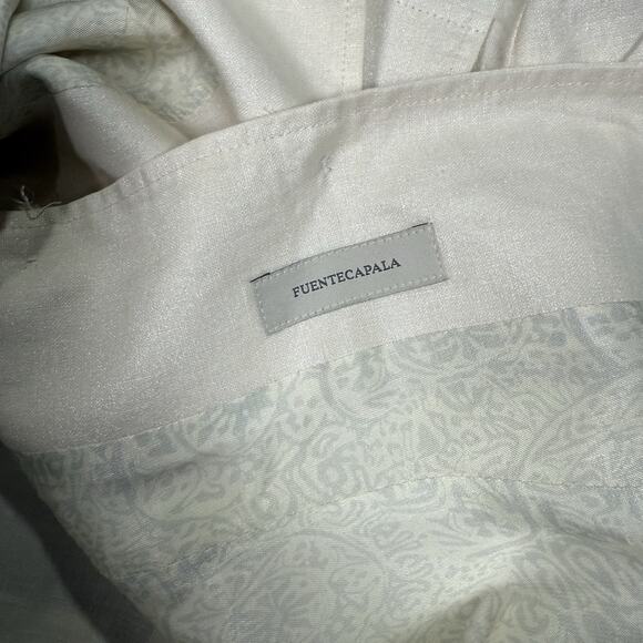 Fuentecapala Ivory White Linen Blazer Jacket Textured Button Women’s Size M 40 - Picture 5 of 9